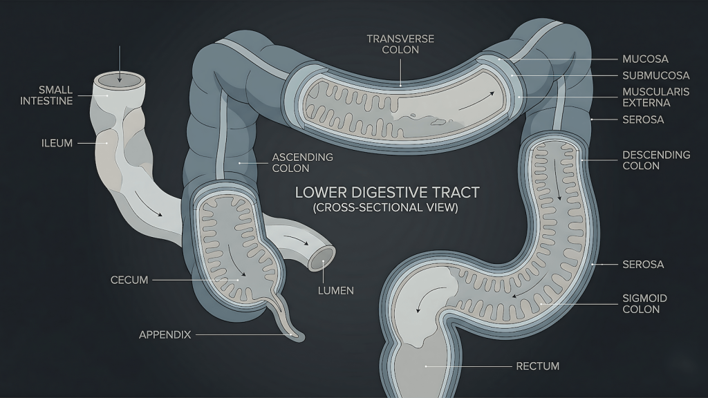 Diagram illustrating internal and external hemorrhoid locations for almoranas treatment at home guide