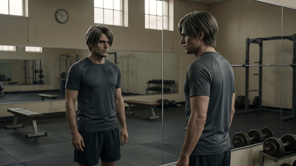 Man over 40 in a gym noticing declining performance, illustrating early signs of low testosterone